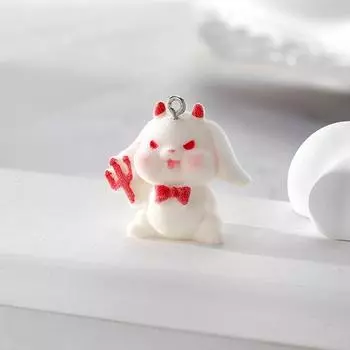 Флокирование Санта-Клауса смоляные подвески милый рождественский кулон для ожерелья брелки ювелирные изделия своими руками