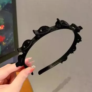 Флокированная плетеная повязка на голову для женщины, простая заколка для торчащих волос, резинка для волос, модная повязка для мытья лица для девушки