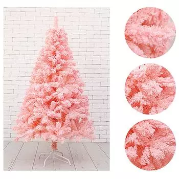 Флокированная рождественская елка, настольные искусственные елочные украшения для дома, простая сборка рождественской елки для дома S розовый