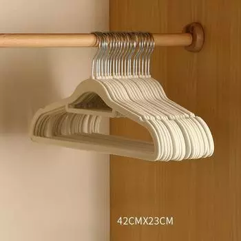 Флокированные вешалки пластиковые противоскользящие для одежды поддержка для одежды для взрослых многофункциональные для хранения в гардеробе для развешивания одежды бесшовные бытовые сушильные вешалки flocking non-slip, care clothing