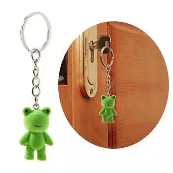Флокированный брелок в виде лягушки, подвеска, милые подвесные украшения, брелок для ключей, подвеска для кошелька, сумки, рюкзака, сумки, автомобильный брелок для ключей