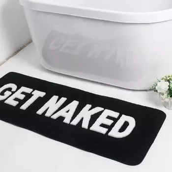 Флокированный коврик для пола в ванной GET NAKED Абсорбирующий быстросохнущий коврик для ног Коврик для двери Входная дверь Тафтинговый ковер Нескользящие коврики