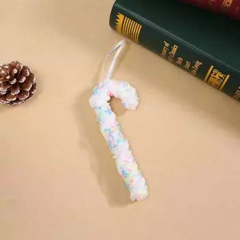 Флокированный Рождественский Подвесной Кулон Пенопластовая Конфета Трость Украшение Милый Декор для Рождественской Елки Домашний Декор Style 1