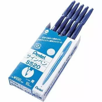 Фломастеры Pentel синие 10 шт.