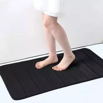 Floor Mat 1PCS Memory Foam Stripe Solid Color Floor Mat Bathroom Anti-slip Absorbent Mat Toilet Toilet Mat Door Mat 40X60CM