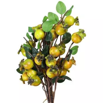 Floral Accessories Berries Christmas Picks Holly Artificial Rosehip Flowers Simulation Pomegranate Tree зелёный