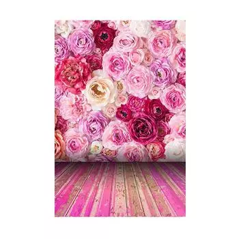Floral Backdrop for Photography Flower Background Baby Shower Mother S Valentine S Day Wedding Birthday Party Decor Banner Studio Prop 3*5ft/ 100*150cm