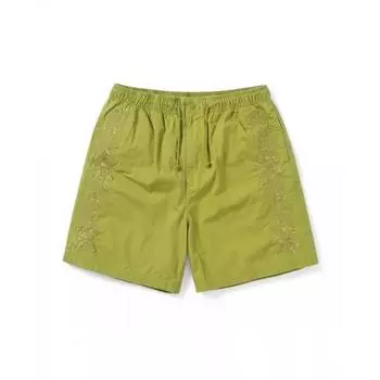 Floral Embroidered Short Olive S