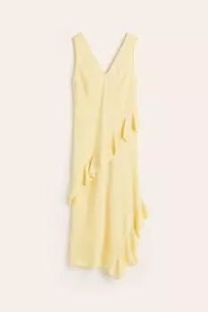 Flounce-trimmed dress