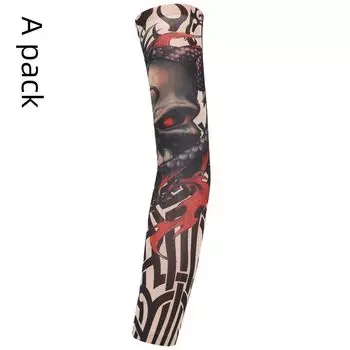 Flower Arm Cuff Tattoo Ice Sleeve Seamless Ultra-Thin Realistic Summer Sun Protection Men Cycling Sun Shade Ice-Cold Oversleeves Oversleeves Flower arm ice sleeve style_(36)