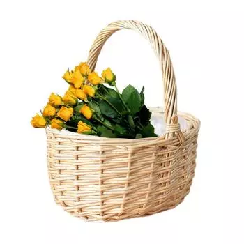 Flower Arrangement Basket Hand-woven Mini Wicker Rattan Baskets With Handle Flower Basket Storage Basket Wedding Flower Baskets