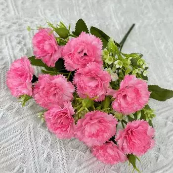 Flower Artificial Mini Carnation Wedding Hotel Restaurant Desktop Decoration Pink