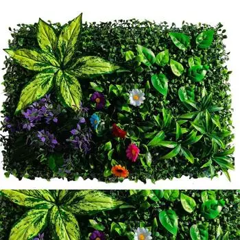 Flower Artificial Plant Wall Panel 60*40cm Artificial Fern Grass Living Room Style 18