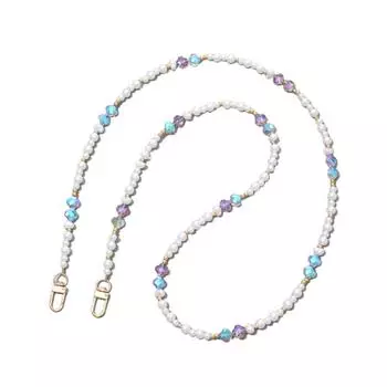 Flower Beads Crossbody Phone Strap Rabbit Phone Neck Straps Mobile Phone Lanyard Lanyard Patch K3384