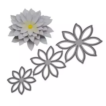 Flower Bloom Frame Metal Silvery Stencil Embossing Cutting Dies For Diy Scrapbooking Paper Album Cards Making серебряный