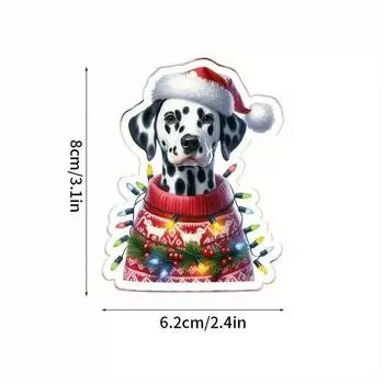 Flower Bright Acrylic Dog Car Decoration Cute Rearview Mirror Hanging Pendant 1