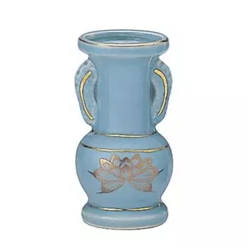 Flower celadon gold lotus Buddhist altar Buddhist altar memorial for urns vase, thin-mouthed [7 inches] supplies, accessories, service,