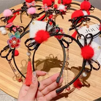 Flower Chinese Style Hair Band Tassel Hanfu Hair Hoop Sweet Children s Headband Girl s Gift 6