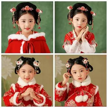 Flower Chinese Style Hairpin Set Tassel Hanfu Hair Stick Exquisite Women A