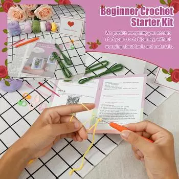 Flower Crochet Kit Soft and Comfortable Crochet Package Texture with Reasonable Package Various Design Of Crochet Package