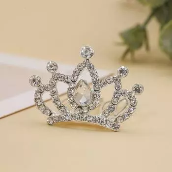 Flower Crystal Crown Hair Comb Love Heart Star Children Tiara Headband Barrettes Hollow Rhinestone Hairpins Ladies/Children