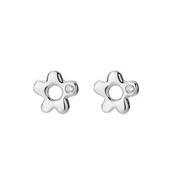 Flower Earrings Are Exquisite, Sweet, Diamond-studded Simple Small Earrings Are Versatile and Cute Commuting Daily