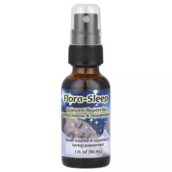 Flower Essence Services, Flora-Sleep, цветочные эссенции и эфирные масла, 1 унция (30 мл)