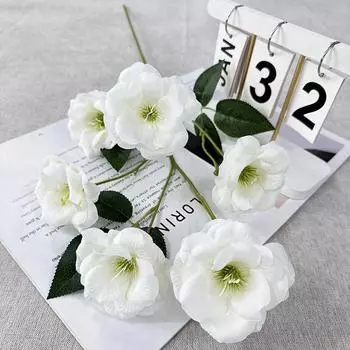 Flower Gardenia Artificial Wedding Hotel Restaurant Desktop Decoration Ornament