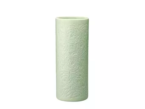 Flower green peony carving Buddhist altar Buddhist altar memorial service vase, celadon, [10 inches] supplies, accessories,