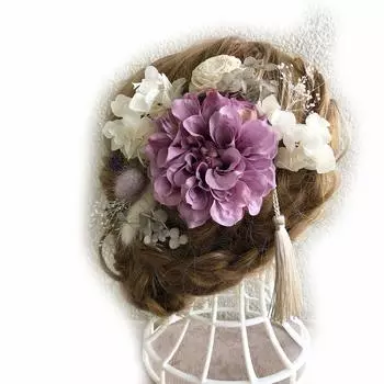 Flower Hair Accessory Dahlia Hair Ornament Headdress Preserved Flower Wedding Bridal Flower Crown Dahlia Lulu s Lulu s Lulu s-1247