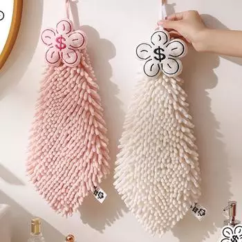Flower Hand Towel Quick Drying Kitchen Wiper Rags Thickened Double-layer Towel Absorbent Bathroom Soft Handkerchief Home Decor