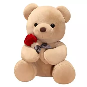 Flower Hug Bear Plush Doll Cartoon Bear Plush Toy Rose Bear Plush Toy Valentine s Day