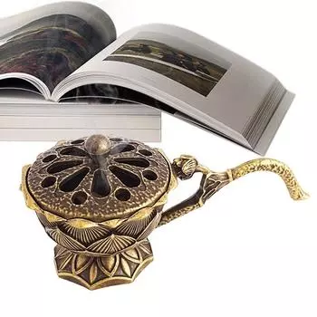 Цветочный держатель для благовоний, выдолбленная конусная курильница с крышкой, украшение для курильницы, спиральная курильница, украшение стола CHINA