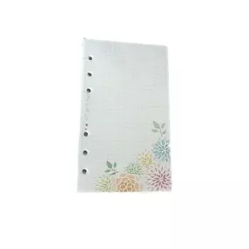 Flower Inner Refill Spiral Binder Paper 40Sheet Notebook Index Inside Page Students A7 flower