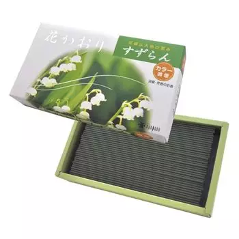 Flower Kaori Series Kunjudo Incense Stick Flower Kaori Lily of the Valley Fine Smoke #632 зелёный
