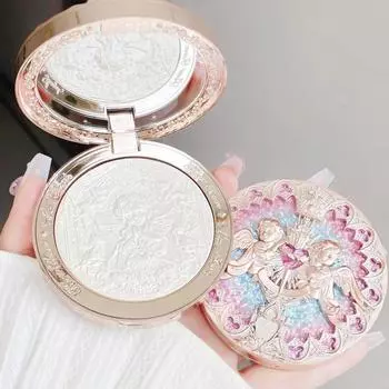 Flower Knows Little Angel Collection Relief Highlight Face Powder iluminador Makeup Contour Highlighter Palette 8 г/0,3 жидких унций