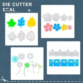 Трафарет для вырезания кромки цветка/листа/кружева для скрапбукинга, бумажной открытки, альбома JA050409