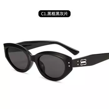 Flower Li Li Xin Zhilei Jenne Retro Cat Eye Sunglasses Sunshade Uv Protection Outdoor Sunglasses UV400 A + high definition lens