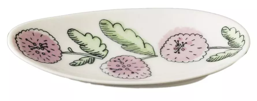 Flower mini small plate and spoon rest purple 30704