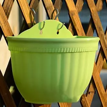 Flower Pot Exquisite Wall-Mounted Plastic Wall Hanging Basket Flowerpot For Outdoor Garden Balcony Planter Bucket Home Decor оранжевый