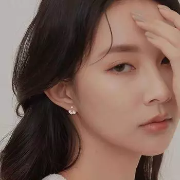 Flower Stud Earrings for Women Accessible Luxury Special-Interest Design Minimalist Earrings 2024 New Arrival Best Selling Fancy Anti-Allergy Earrings Pair of Flower Stud Earrings