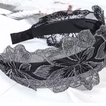 Flower Summer Women Hair Hoop Mother Headdress Wide Edge Headband Korean Style Hair Hoop D