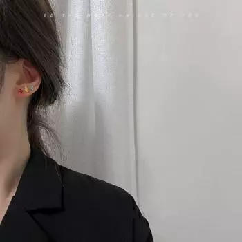 Flower Sweet Fashion Jewelry Camellia Earrings Set Korean Style Ear Stud Girls Earrings B