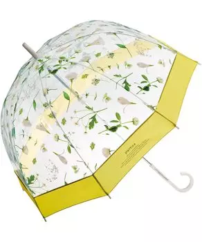 Flower Umbrella Plastic Yellow 65cm Long Umbrella Vinyl Umbrella [2022] [planticaWpc.] Women s PLV-018