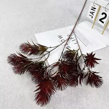 Flower Wedding Artificial Hotel Restaurant Desktop Decoration Ornament Room Dark Red