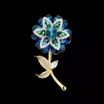 Flowering Brooch Women S High-End Sense Small Fragrant Style Pin Niche Exquisite Brooch Temperament Elegant Accessories