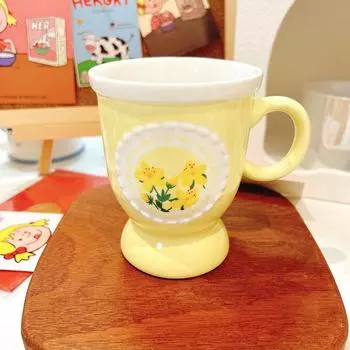 Flowers High Value Water Cup Ceramic Coffee Cup Mug Set High End Home Afternoon Exquisite Cup 320ml