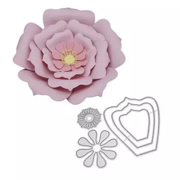 Flowers In Bloom Frame Metal Silvery Stencil Embossing Cutting Dies For Diy Scrapbooking Paper Album Cards Making серебряный