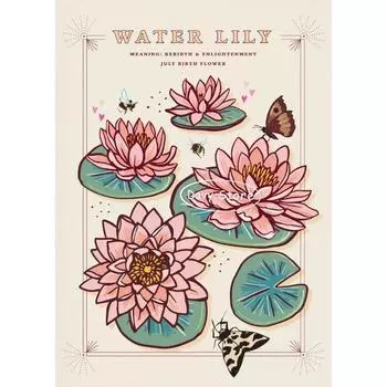 Flowers Meaning Illustration Posters Prints Magnolia Dahlia Cosmos Canvas Painting Wall Art Picture for Living Room Home Decor 21cm30cm NoFrame