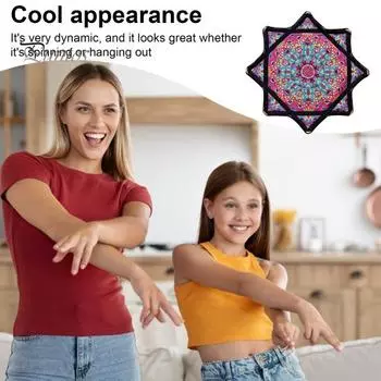 Flowstar восьмиугольный шарф игрушка для жонглирования для начинающих двусторонний принт ткань забавная игрушка для развития навыков кончик пальца вращающаяся Flow Star Dapo Star подарок для детей и E